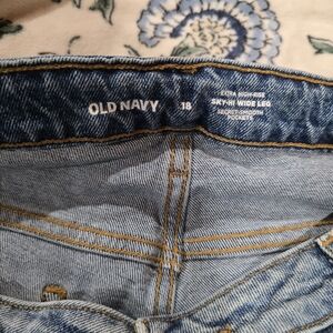 Old Navy Sky-Hi Wide Leg Jeans in Classic Blue
